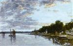 Eugene Boudin  - Bilder Gemälde - Hôpital-Camfrout, the Shore