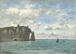 Eugene Boudin  - Bilder Gemälde - La Falaise d'Aval