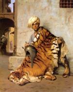 Jean Leon Gerome  - Bilder Gemälde - Pelzverkäufer in Kairo