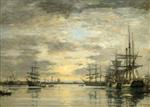 Eugene Boudin  - Bilder Gemälde - Le bassin de L'Eure au Havre