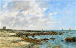 Eugene Boudin  - Bilder Gemälde - Le Croisic, by the Sea