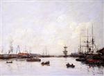 Eugene Boudin  - Bilder Gemälde - Le Havre, Le Bassin de L'Eure