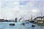 Eugene Boudin  - Bilder Gemälde - Le Havre, The Outer Harbor