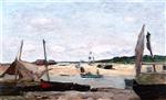 Eugene Boudin  - Bilder Gemälde - Low Tide