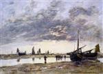 Eugene Boudin  - Bilder Gemälde - Low Tide at Berck