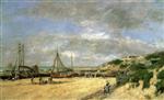 Eugene Boudin  - Bilder Gemälde - Low Tide at Scheveningen