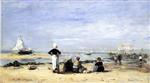 Eugene Boudin  - Bilder Gemälde - Low Tide at Trouville