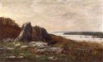 Eugene Boudin  - Bilder Gemälde - Near Brest, the Mouth of the Orn River