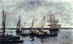 Eugene Boudin  - Bilder Gemälde - Near Camaret