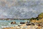 Eugene Boudin  - Bilder Gemälde - Near Plougastel