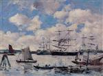 Eugene Boudin  - Bilder Gemälde - Near Rotterdam