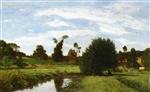 Eugene Boudin  - Bilder Gemälde - Norman Landscape