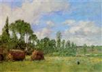 Eugene Boudin  - Bilder Gemälde - Oiseme at Harvest Time
