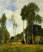 Eugene Boudin  - Bilder Gemälde - Oiseme Landscape, near Chartres