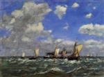 Eugene Boudin  - Bilder Gemälde - Open Sea