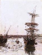 Eugene Boudin  - Bilder Gemälde - Outer Port at Trouville