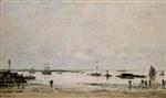 Eugene Boudin  - Bilder Gemälde - Portrieux, the Port, Low Tide