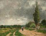 Eugene Boudin  - Bilder Gemälde - Road to Deauville