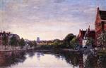 Eugene Boudin  - Bilder Gemälde - Rotterdam, a Corner of the Basin