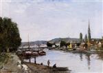 Eugene Boudin  - Bilder Gemälde - Rouen, View from the Queen's Way