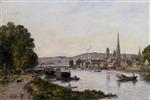 Eugene Boudin  - Bilder Gemälde - Rouen, View over the River Seine
