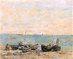 Eugene Boudin  - Bilder Gemälde - Sainte-Adresse, the Shore