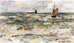 Eugene Boudin  - Bilder Gemälde - Seascape