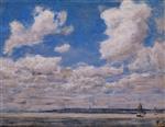 Eugene Boudin  - Bilder Gemälde - Seascape with Large Sky