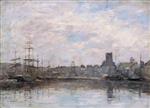 Eugene Boudin  - Bilder Gemälde - September Morning, Port of Fecamp