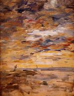 Eugene Boudin  - Bilder Gemälde - Sky at Sunset