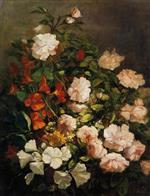Eugene Boudin  - Bilder Gemälde - Spray of Flowers