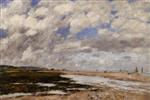 Eugene Boudin  - Bilder Gemälde - The Beach, Deauville