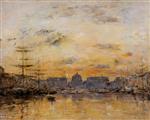 Eugene Boudin  - Bilder Gemälde - The Commerce Basin, Le Havre