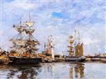 Eugene Boudin  - Bilder Gemälde - The Deauville Basin