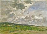 Eugene Boudin  - Bilder Gemälde - The Dunes at Tourgeville