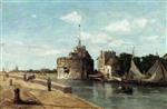 Eugene Boudin  - Bilder Gemälde - The Francois I Tower at Le Havre