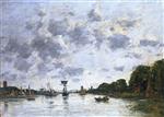 Eugene Boudin  - Bilder Gemälde - The Meuse at Dordrecht