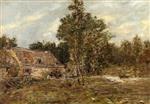 Eugene Boudin  - Bilder Gemälde - The Mill, Saint-Cenery