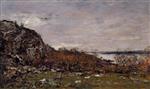 Eugene Boudin  - Bilder Gemälde - The Mouth of the Elorn in the Area of Brest