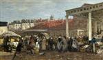 Eugene Boudin  - Bilder Gemälde - The Old Fish Market in Brussels