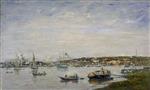 Eugene Boudin  - Bilder Gemälde - The Port of Bordeaux