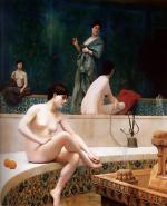 Jean Léon Gérôme  - paintings - A Bath (Woman Bathing Her Feet)