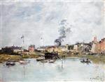 Eugene Boudin  - Bilder Gemälde - The Port of Trouville
