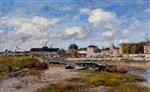 Eugene Boudin  - Bilder Gemälde - The Port of Trouville, Low Tide