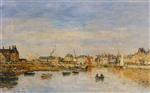 Eugene Boudin  - Bilder Gemälde - The Port of Trouville-2