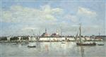 Eugene Boudin  - Bilder Gemälde - The Quay at Antwerp