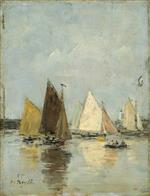 Eugene Boudin  - Bilder Gemälde - The Return of the Boats