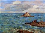 Eugene Boudin  - Bilder Gemälde - The Sea at Douarnenez