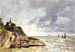 Eugene Boudin  - Bilder Gemälde - The Shore and the Sea, Villerville