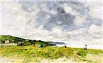 Eugene Boudin  - Bilder Gemälde - The Shore at Tourgeville